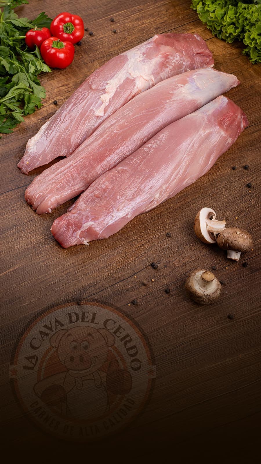 Solomito sobre tabla de madera, La Cava del Cerdo